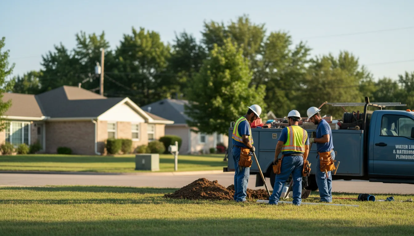 Residential water line and bathroom plumbing service in Carey, OH
